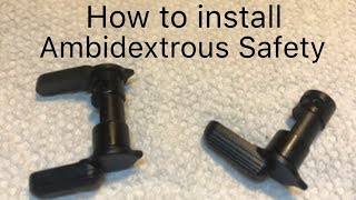 How to put a Ambidextrous Safety Selector in your AR15 [upl. by Zimmerman]