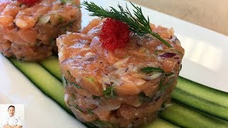 Salmon Tartare  DIY Easy Recipe [upl. by Ueihttam637]