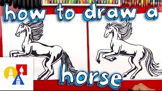 How To Draw A Realistic Horse Part 1 [upl. by Udela]