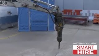 How to Attach an excavator jackhammer attachment [upl. by Copp]