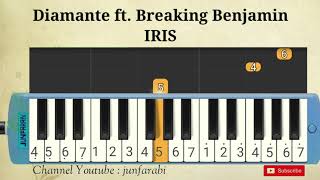 IRIS  Diamante ft Breaking Benjamin  pianica lesson [upl. by Emelda]