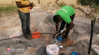 Installing Water Pump Inside Borehole [upl. by Werdnael]