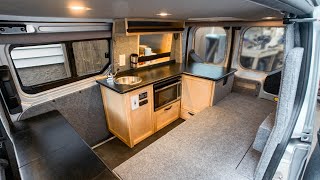 FULLY LOADED MICRO CAMPER VAN  FULL TOUR 2019 Ford Transit Connect [upl. by Nuawaj]