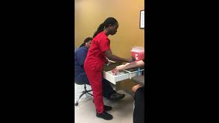 Phlebotomy Technician Student Drawing Blood [upl. by Demetris]