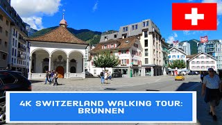 4K Switzerland walking tour Brunnen [upl. by Banky]