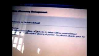 How to restore Acer Aspire One Netbook Back to factory settings [upl. by Yblocaj]