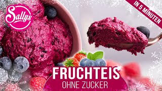 Eis selbst machen  Schnelles Fruchteis für Kinder ohne Zucker  5 Minuten  Sallys Welt [upl. by Scuram]