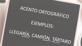 ¿Qué es el acento ortográfico con ejemplos [upl. by Singband]