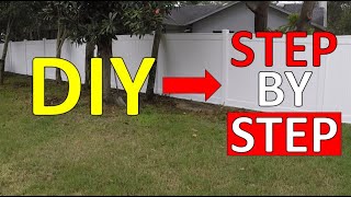 HOW TO Install Vinyl Fence Freedom 6  Step By Step [upl. by Keefer358]