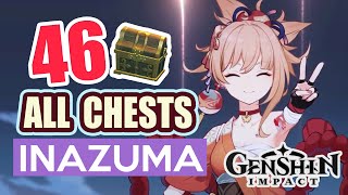 ALL CHESTS IN INAZUMA  Serpents Head  COMPLETE GUIDE 13 【 Genshin Impact 】 [upl. by Martens]