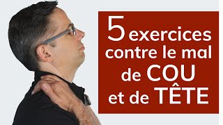 5 exercices contre le mal de cou et de tête [upl. by Tanny]