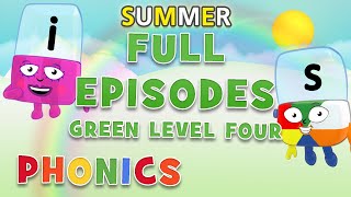 SummerLearning Alphablocks  Green Level Four  FULL EPISODES 46  Learn to Read HomeSchooling [upl. by Moreta]