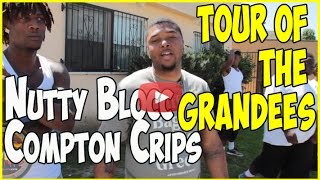 Nutty Blocc Compton Crip tour of Grandees area with Bay Locc Geechi Gotti amp Hacc 3 pt1of2 [upl. by Marta]