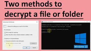 How to decrypt a file in Windows 10 [upl. by Anbul]