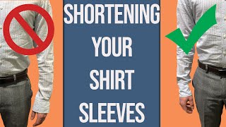 How To Shorten Your Dress Shirt Sleeves  Tailor Teaches [upl. by Betteanne]