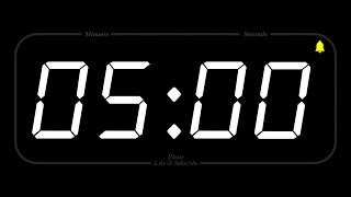 5 MINUET  TIMER amp ALARM  Full HD  COUNTDOWN [upl. by Etty]