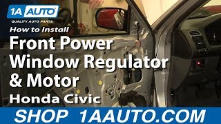 How to Replace Window Regulator 0105 Honda Civic [upl. by Aspasia]