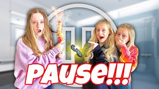 EPIC PAUSE CHALLENGE WITH THE COUCH SISTERS CRAZY REACTION [upl. by Calida337]