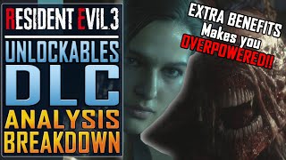 Resident Evil 3 Remake  Unlockables DLC ANALYSIS and BREAKDOWN  Makes you OVERPOWERED [upl. by Oicnanev]