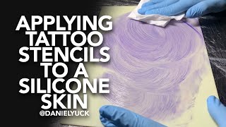 Applying Tattoo Stencils To Silicone Fake Skin [upl. by Couchman298]