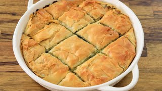 Greek Spinach Pie Recipe Spanakopita [upl. by Latsyrhk925]