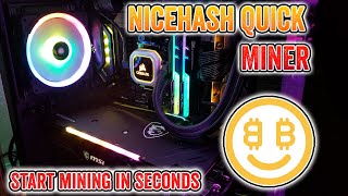 Nicehash Quick Miner  Beginners guide to mining Bitcoin [upl. by Martsen656]