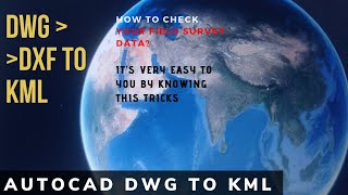 AUTOCAD DWG TO KML GOOGLE EARTH [upl. by Elwood]