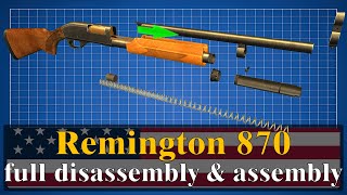 Remington 870 full disassembly amp assembly [upl. by Naejamron]