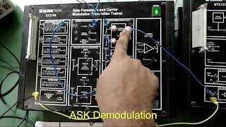 ASK Modulation  Demodulation  Lab Experiment  Amplitude Shift Keying  Practical  Modulation [upl. by Aihcropal]