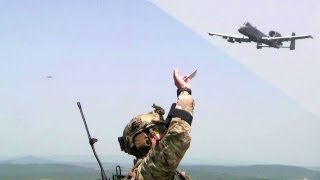 US Air Force A10 Close Air Support Live Fire [upl. by Berkshire]