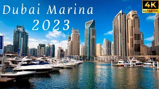 Dubai 🇦🇪 Dubai Marina 2023  4K  Walking Tour [upl. by Suryc347]