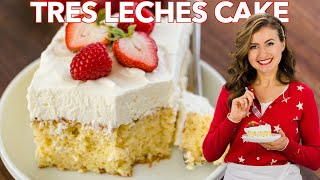 Easy Tres Leches Cake Recipe  Three Milk Cake [upl. by Adnawat]