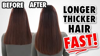 9 FAST Ways To Grow Your Hair LONG amp THICK lifechanging [upl. by Anauqat]