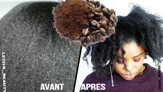 COMMENT NOIRCIR SES CHEVEUX AVEC LE CAFÉ LetitiaBeauty [upl. by Trebmal]