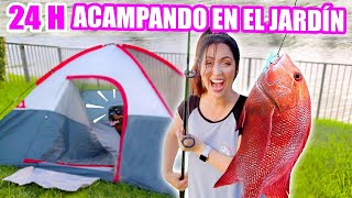 ACAMPANDO en el JARDIN de mi Casa 2do Intento 😱 Con Muchas Bromas 😅 Reto 24 Horas Sandra Cires Art [upl. by Snebur]