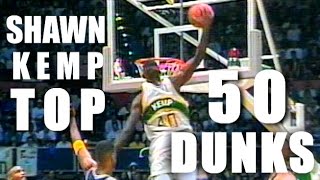 Shawn Kemp Top 50 BEST Dunks In The NBA [upl. by Rheingold603]