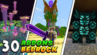 30 ADDONS Que DEBERÍAS USAR En MINECRAFT PE 💎 [upl. by Yedoc]