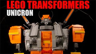 Lego Transformers  G1 Unicron  Custom Collectible Review [upl. by Alimaj]