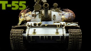 New T55 From Tamiya Gets A Rebar Cage Armor Upgrade 148 Scale [upl. by Hnim382]