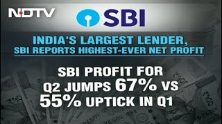 SBI Profit Jumps 67 To Rs 7627 Crore In September Quarter Shares Hit Record High [upl. by Sucramrej]