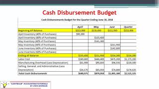 Managerial AccountingCash Disbursements BudgetSeverson [upl. by Sanborn663]