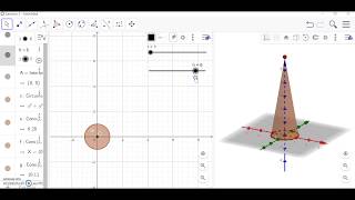 Cómo hacer un cono en GeoGebra [upl. by Daren363]