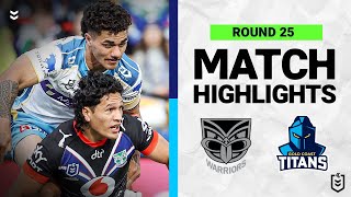 New Zealand Warriors v Gold Coast Titans  Match Highlights  Round 25 2022  NRL [upl. by Maroj]