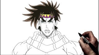 How to Draw Joseph Joestar  Step by Step  JoJos Bizarre Adventure [upl. by Aekim]