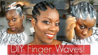 Classy Finger Waves Mold n GoShort Hair Tutorial [upl. by Ammadas]