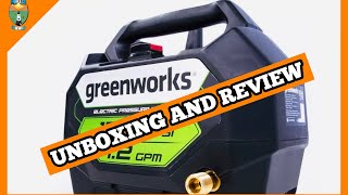 GREENWORKS 1700 PSI PRESSURE WASHER UNBOXING amp REVIEW [upl. by Aynotahs718]