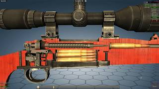 HOW BOLT ACTION RIFLE WORKS REMINGTON 700 MECHANISM [upl. by Earal]