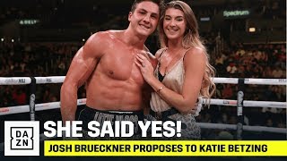 Josh Brueckner Proposes To Girlfriend Katie Betzing After Winning Boxing ProDebut [upl. by Misti]