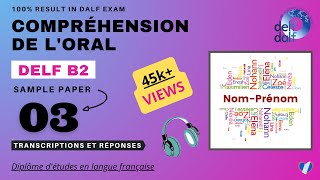 DELF B2  Compréhension de loral No 03  DELF B2 Listening Practice Test Online [upl. by Edette681]