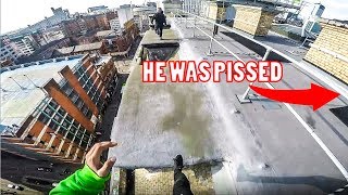 REAL PARKOUR VS SECURITY ROOFTOP ESCAPE [upl. by Chally]